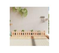 vidaXL Lit surélevé de jardin design de clôture 200x30x30cm pin massif 832502 Multicolore G