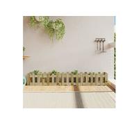 Vidaxl Lit Surélevé De Jardin Design De Clôture Bois De Pin Imprégné