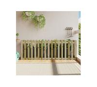 vidaXL Lit surélevé de jardin design de clôture bois de pin imprégné 832516 Multicolore G