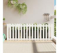 vidaXL Jardinière avec design de clôture blanc 40x40x40 cm pin massif 832448 Blanc G