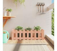 vidaXL Jardinière avec design de clôture 60x60x60 cm Douglas massif 832460 Multicolore G