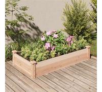 vidaXL Lit surélevé de Jardin Doublure 120x60x25 cm Bois Massif Sapin, lit surélevé, lit de Jardin, lit de légumes, lit de Jardin surélevé