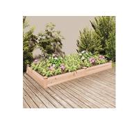 vidaXL Lit surélevé de Jardin Doublure 240x120x25 cm Bois Massif Sapin