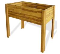 Lit surélevé de jardin en bois massif d'acacia - VIDAXL - Marron