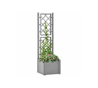 vidaXL – Lit surélevé de jardin Patio – Treillis et système d'arrosage – Anthracite