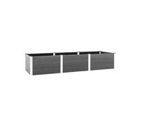 Vidaxl Lit Surélevé De Jardin Gris 300x100x54 Cm Wpc