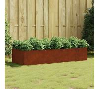 Lit Surélevé de Jardin Jardinière Bac à Fleurs Terrasse Acier Corten vidaXL