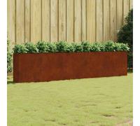 vidaXL Bac de jardin surélevé Cadre renforcé Base ouverte Acier Corten 360x40x80 cm