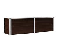 Lit Surélevé De Jardin Marron 160x40x45 Cm Acier Galvanisé Vidaxl Vidaxl