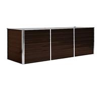 Lit surélevé de jardin Marron 240x80x77 cm Acier galvanisé