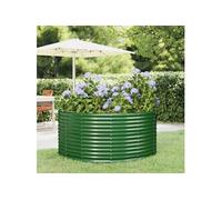 Vidaxl Jardinière Vert 140x140x68 Cm Acier Enduit De Poudre Vert