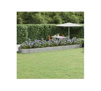 Lit Surélevé de Jardin Pot à Fleurs Boîte à Plantes Lit Surélevé Patio Terrasse Extérieur Acier Enduit de Poudre 600x140x36 cm Anthracite