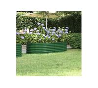 Lit Surélevé de Jardin Acier Galvanisé 368x80x68 cm Vert Fleur vidaXL
