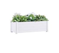 Vidaxl Lit Surélevé De Jardin Pp Blanc 100x43x35 Cm