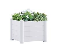 vidaXL Lit surélevé de jardin Jardinière en PP Blanc 43x43x35 cm