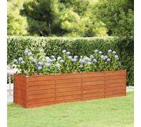 vidaXL Jardinière lit surélevé Gris 320x80x77 cm Acier Corten