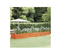 Lit surélevé de jardin rouillé 480x80x45 cm acier corten