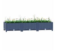 Lit surélevé de jardin - vidaXL - 120x40x23 cm - Polypropylène - Gris - Robuste - Résistant à l'usure - Pour extérieur