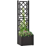 vidaXL Lit surélevé de jardin avec treillis et système d'arrosage – Jardinière Anthracite