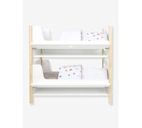 Small Foot 11811 Lit Little Button, avec des Compartiments pour Le Rangement des Accessoires de la poupée Toys, Blanc, Piccolo