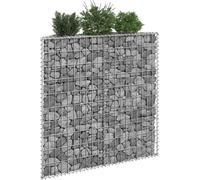 Lit surélevé en gabion, forme trapézoïdale Acier galvanisé 100x20x100 cm