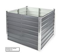 Lit surélevé en métal Rosendaal 99x99x80 cm anthracite