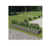 Lit Surélevé Gabion Acier Galvanisé 450x90x50 cm Jardinière Jardin 143553
