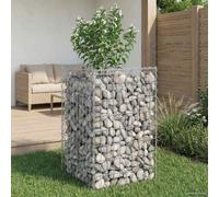 Vidaxl Lit Surélevé Gabion Argenté 50 X 50 X 80 Cm Acier Galvanisé
