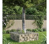 Vidaxl Lit Surélevé Gabion Argenté 80 X 80 X 40 Cm Acier Galvanisé