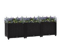 Lit Surélevé Jardinière Bac à Fleurs Jardin Extérieur Polypropylène vidaXL
