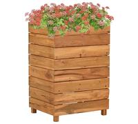 vidaXL Lit surélevé 50x40x72 cm bois de teck recyclé et acier