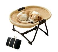 Lit surélevé pour chat Tapis Pliable Respirant | Lit de camp surélevé pour chien Chiot Races Petites Et Moyennes Intérieur Et Jardin Maison Camping Plage Niche Été