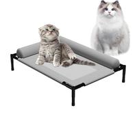 Lit Surélevé pour Chien - Lit pour Chien Extérieur Rafraîchissant Et Respirant | Panier Détachable pour Dodo Jeu Salon Chambre Terrasse Maison Extérieur Chiot Chat Lapin Senior