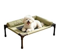 Lit Surélevé Pour Chien - Lit Surélevé Pour Chat 45 X 66 Cm, Hamac De Soutien Du Cou, Respirant Pour Animal De Compagnie Avec Oreiller En Forme De L | Hamac Lavable Pour Petit Balcon De Salon D'ap