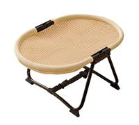 Lit surélevé pour chien - Matelas portable amovible antidérapant type panier - Lit surélevé pliable 57 x 41 x 26 cm pour animaux domestiques, chiots, dormir, se reposer, camper et voyager
