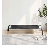 vidaXL Lit surélevé pour chien 110x65x20 cm Noir tissu Oxford et acier