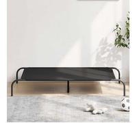 Lit surélevé pour chien - Noir - 130x80x20 cm - Tissu oxford - Acier robuste