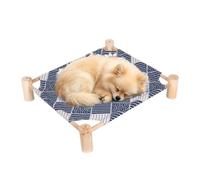 Lit Surélevé pour Chien Surélevé Réversible Portable Respirant Lavable