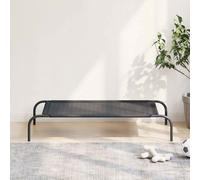 vidaXL Lit surélevé pour chien 110x65x20 cm Noir tissu Oxford et acier
