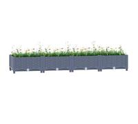Lit surélevé - vidaXL - 160x40x23 cm - Polypropylène - Gris - Rectangulaire
