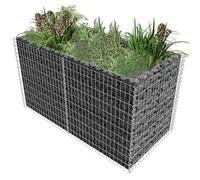 vidaXL Lit surélevé Acier galvanisé 180 x 90 x 100 cm Argent Bordure jardin