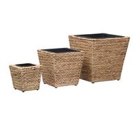 Lit Surélevés 3 pcs Jacinthe d'Eau Pot à Fleurs Jardinière Jardin vidaXL