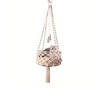 Lit Suspendu pour Chat en macramé, Hamac pour Chat, tissé à la Main, Lit Balançoire pour Chat Bohème, pour Intérieur et Extérieur, Décoration Murale, Hamac pour Chat pour Dormir,