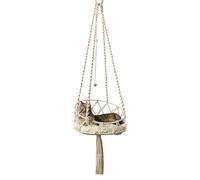 Lit Suspendu pour Chat en macramé, Hamac pour Chat, tissé à la Main, Lit Balançoire pour Chat Bohème, pour Intérieur et Extérieur, Décoration Murale, Hamac pour Chat pour Dormir,