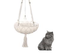 Lit Swing de Chat Mural, Hamac Macrame de Chat Confortable - étagères pour Chats de sécurité avec Top en Top Robuste pour Chambre à Coucher, Salle d'étude, Mur, Plafond, Balcon