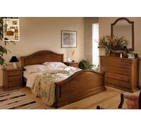 Lit Table de chevet Armoire Chambre à coucher Commode Bois naturel Nouvel ensemble 5pcs.