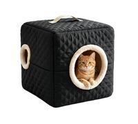 Lit Tanière pour Chat Coussin détachable et Thermique en nid de Sommeil des | Lit chaud couvert pour chien intérieur maison hôtel chambre à coucher salon appartement dortoir ba