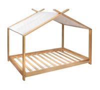 Lit tente enfant ""Ilan"" pin blanc 90x190cm - Atmosphera createur d'interieur