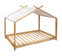 Lit Tente Enfant "Sweet Safari" 90x190cm Naturel
