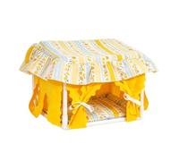 Lit Tente Pour Animaux De Compagnie,Nid cachette en tissu lavable | Maisonnette Hamster Avec Un Toit À Glands - pour Petits Animaux Chinchillas Cages Intérieur Extérieur Table Chaise Chaises Maisons e